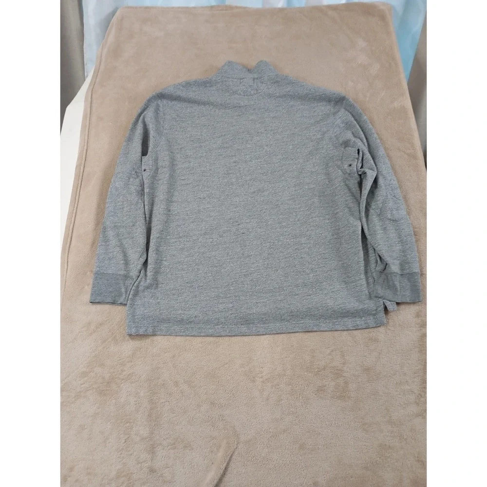 J.Crew Oarsman‎ Quarter-zip Sweater Men size XL Grey Long sleeve EUC